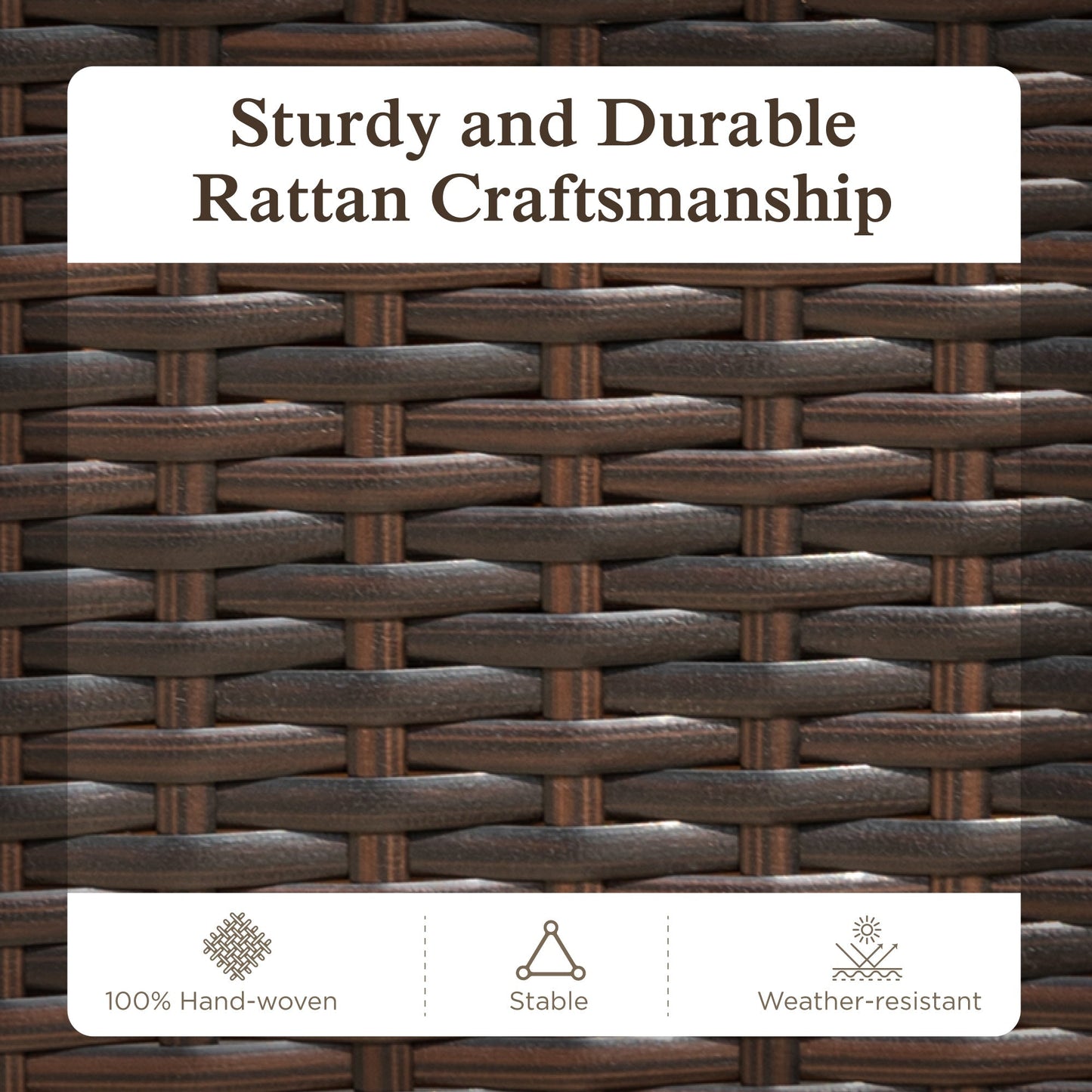 Sophia & William 9 Pieces Cast Aluminum Outdoor Patio Dining Set with Square Metal Dining Table & Cushioned Wicker Rattan Chairs for 8