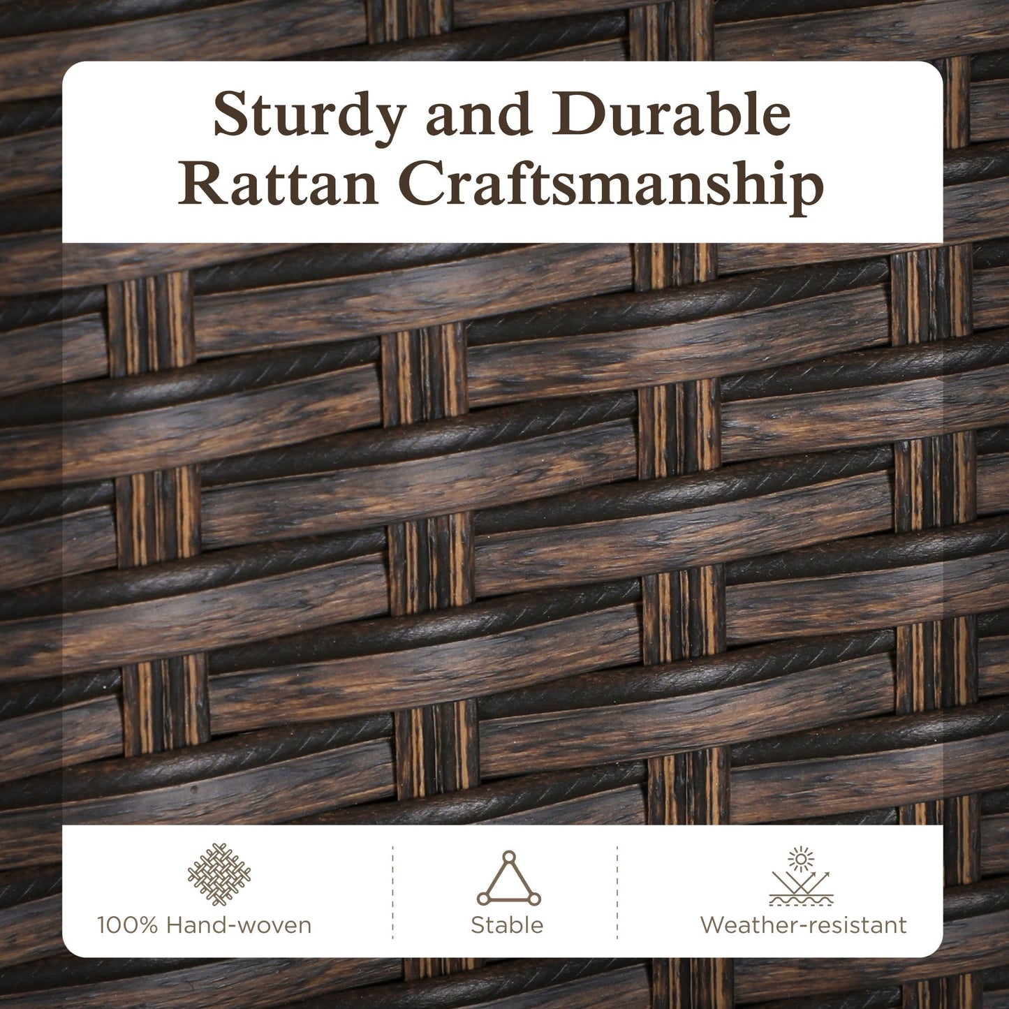 Sophia & William 7 Pieces Cast Aluminum Outdoor Patio Dining Set with Extendable Rectangular Metal Table & Cushioned Wicker Rattan Chairs for 6