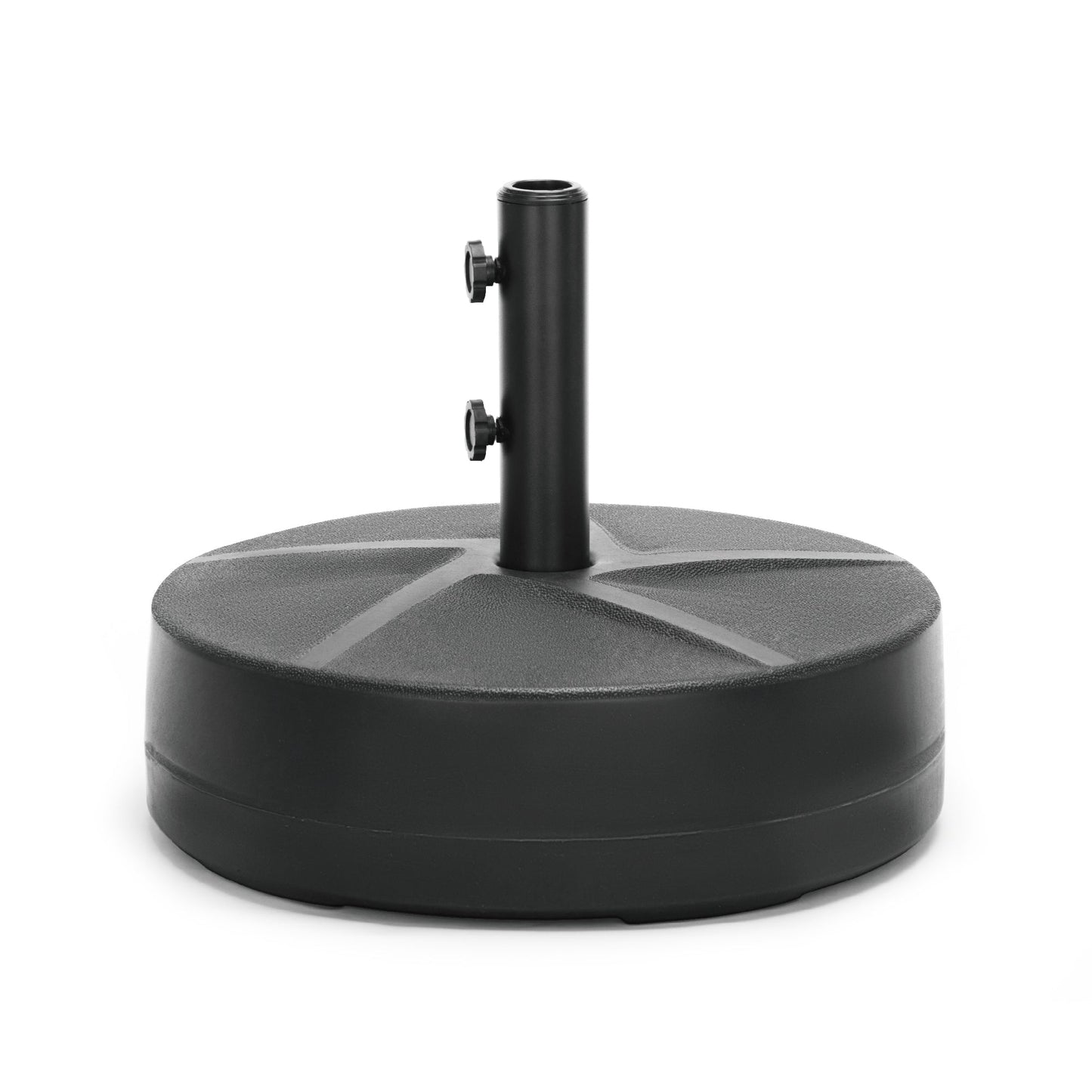Alpha Joy 19.69'' Patio Fillable Round Umbrella Base Stand Holder Fit Pole 1.5''/1.9'' Weighted