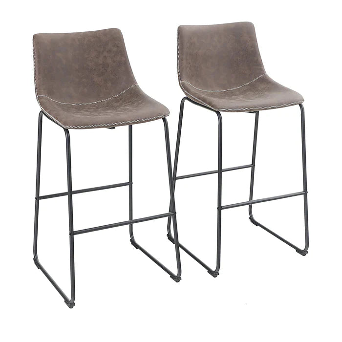 Sophia & William 30" Counter Height Bar Stools for Kitchen Island Pub Coffee-Set of 2-Brown