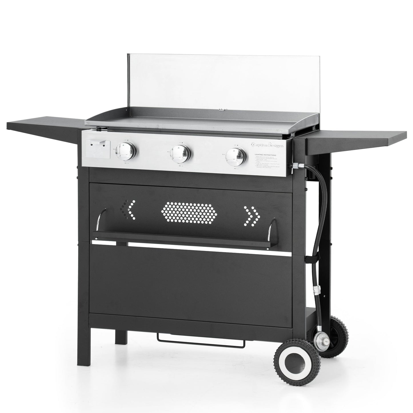 Sophia & William 3-Burners Gas Griddle Portable Flat Table Top BBQ Grill 33,000 BUT