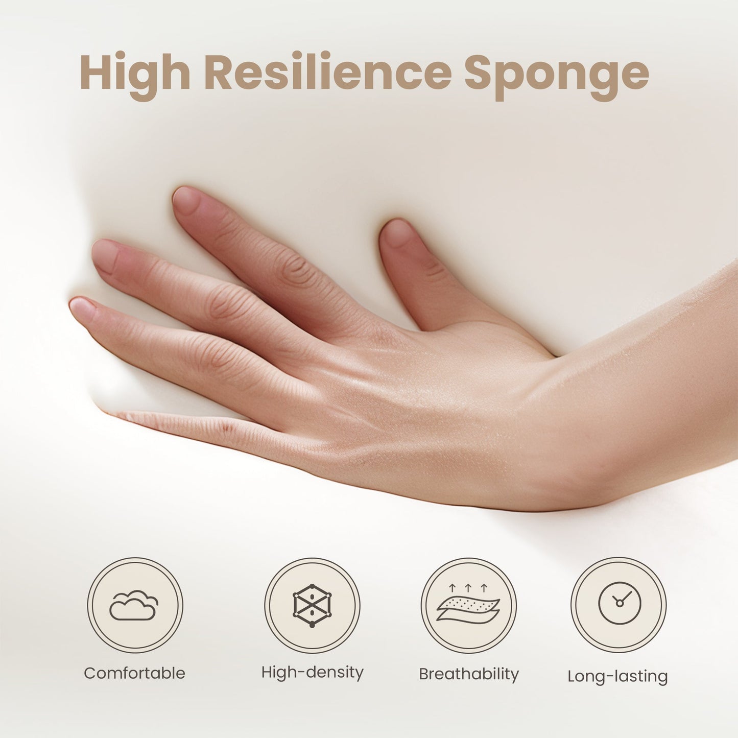 Sophia & William Counter Height Bar Stools with Backrest Set of 6 Comfortable Modern Counter Stools for Kitchen & Home, White