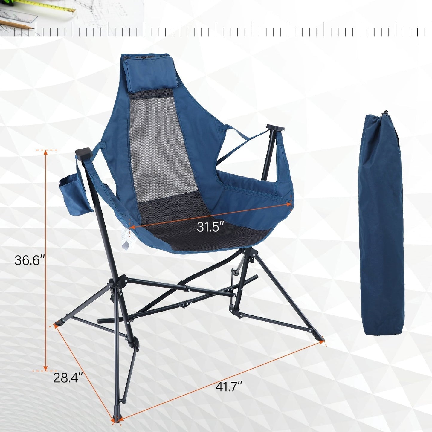 Alpha Joy Hammock Camping Chair Folding Rocking Chair