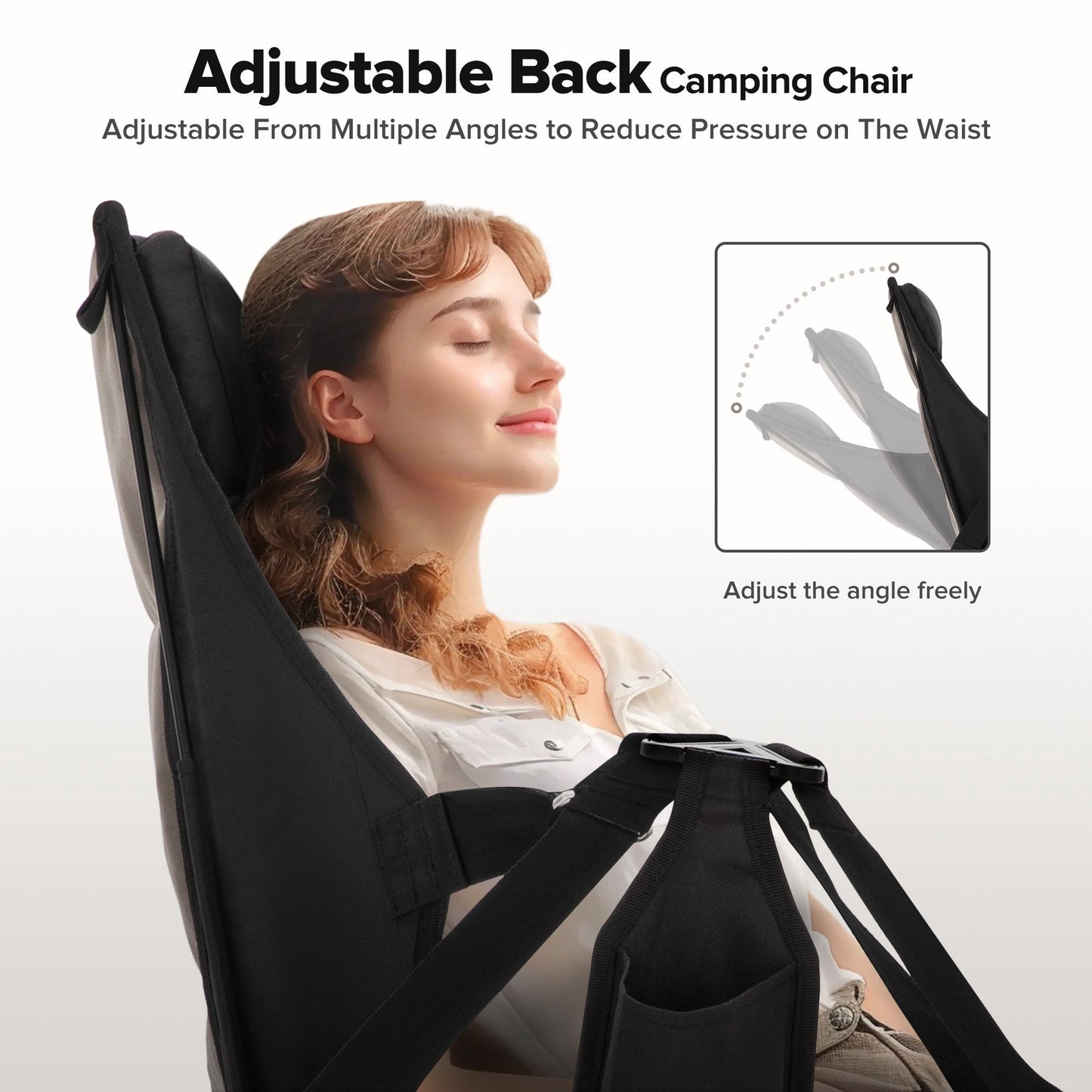 Alpha Joy Hammock Camping Chair Folding Rocking Chair, Black