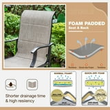 Sophia & William 5 Pieces Metal Patio Dining Set for 4 Outdoor Textilene Chairs & Round Table Furniture Set