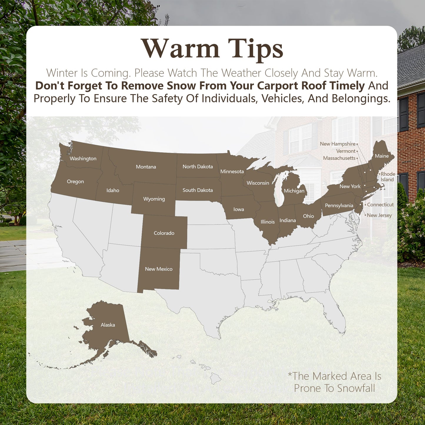 Alpha Joy 12' x 25' Heavy Duty Galvanized Steel Carport with Side Walls Multi-Purpose Hardtop Shelter