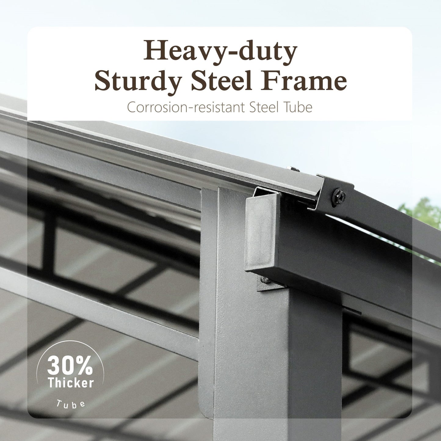 Alpha Joy 10' x 20' Metal Carport Heavy Duty Hardtop Carport Kits Galvanized Steel Roof Multi-Purpose Shelter
