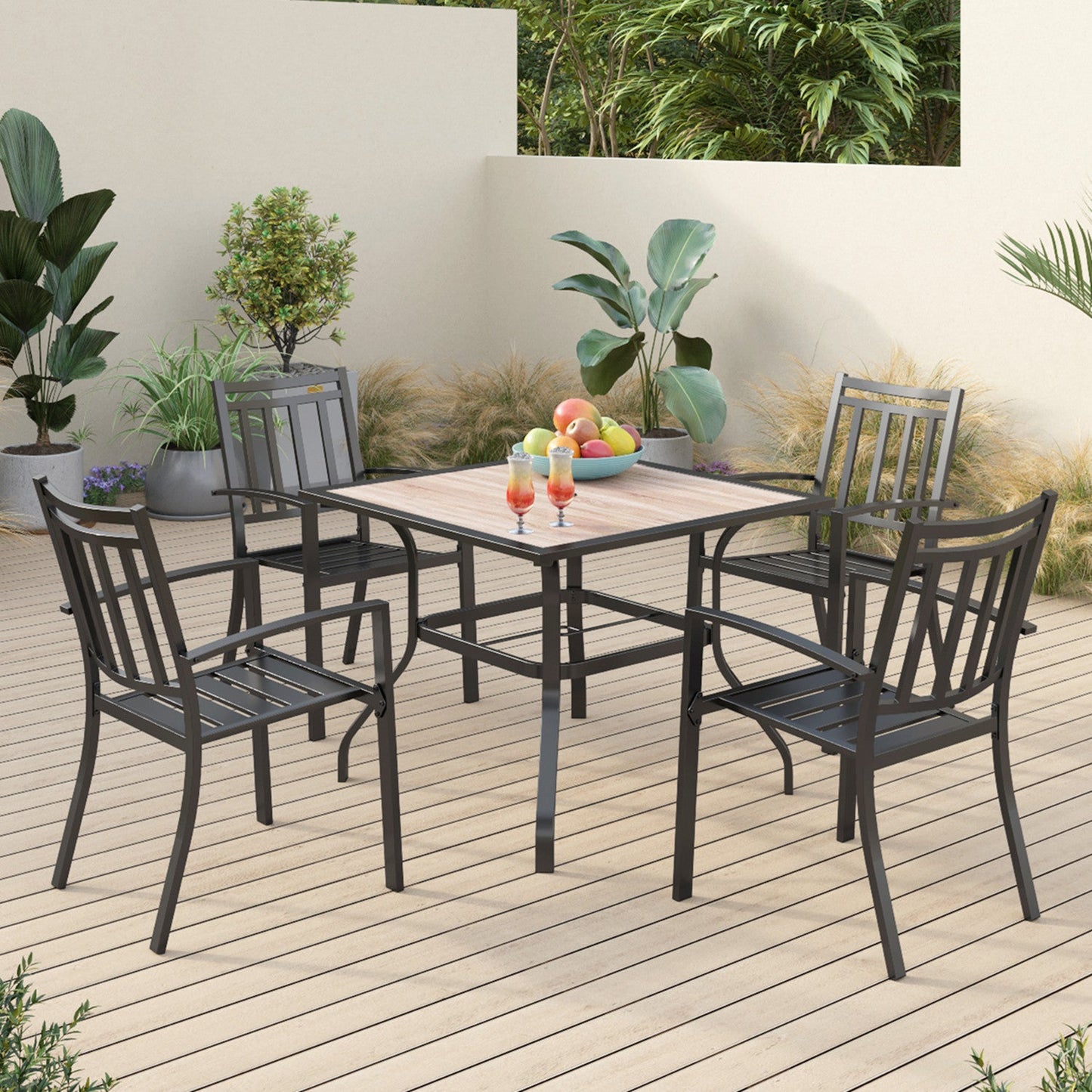 Sophia & William 5 Peices Outdoor Patio Dining Set 4-Person Furniture Set