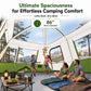 Sophia & William 10 Person Camping Tent 14x10FT All-Weather Large Family Cabin Tent with 2-Room Partition, Green