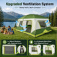 Sophia & William 10 Person Camping Tent 14x10FT All-Weather Large Family Cabin Tent with 2-Room Partition, Green