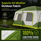 Sophia & William 10 Person Camping Tent 14x10FT All-Weather Large Family Cabin Tent with 2-Room Partition, Green