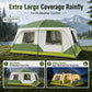 Sophia & William 10 Person Camping Tent 14x10FT All-Weather Large Family Cabin Tent with 2-Room Partition, Green