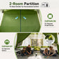 Sophia & William 10 Person Camping Tent 14x10FT All-Weather Large Family Cabin Tent with 2-Room Partition, Green