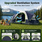 Sophia & William 10 Person Camping Tent 18x9ft Cabin Tent with Removable Divider and Mesh Screen Windows, Blue