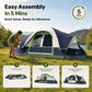 Sophia & William 10 Person Camping Tent 18x9ft Cabin Tent with Removable Divider and Mesh Screen Windows, Blue