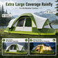 Sophia & William 10 Person Camping Tent 18x9ft Cabin Tent with Removable Divider and Mesh Screen Windows, Green