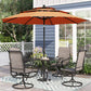 Alpha Joy 10ft 3-Tier Auto-Tilt Patio Umbrella, Steel Pole & Ribs ¨C Double Vented, Push-Button Tilt & Crank, Orange Red