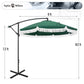 Sophia & William Patio Umbrella 9ft Outdoor Offset Umbrella Cantilever Umbrella with Fringe Tassel Easy Lift UV Protection Outdoor Umbrella Aluminum Ploe All Weather for Backyard Pool Garden Green
