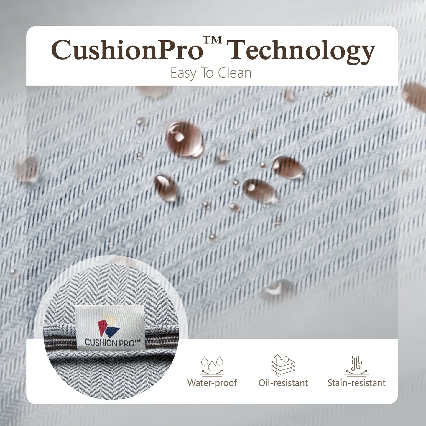 Sophia&William 6 Piece Patio Conversation Set Outdoor Furniture Sofa Set with Fixed & Swivel Chair, Light Gray