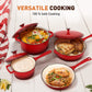 Sophia & William 7 Pieces Enameled Cast Iron Nonstick Cookware Set, Red