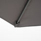 Alpha Joy 10ft Outdoor Patio Offset Market Hanging Umbrella with 8 Steel Ribs & Cross Base(Include Weight), Grey