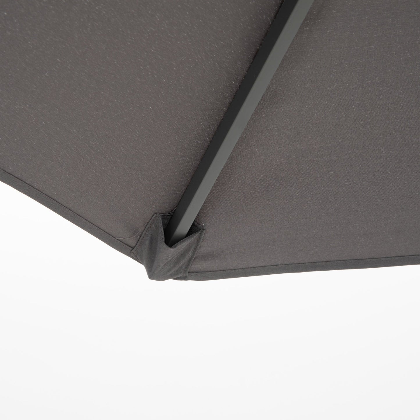Alpha Joy 10ft Outdoor Patio Offset Market Hanging Umbrella with 8 Steel Ribs & Cross Base(Include Weight), Grey