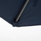 Alpha Joy 10ft Outdoor Patio Offset Market Hanging Umbrella with 8 Steel Ribs & Cross Base(No Weight), Navy Blue