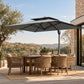 Alpha Joy 10x10ft Outdoor Patio Large Square Cantilever Double Umbrella with 360¡ãRotation, Charcoal Gray
