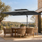 Alpha Joy 13x10ft Gray Offset Cantilever Patio Umbrella with 360¡ã Rotation for Outdoor Use