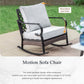 Sophia & William 5 Seat Patio Conversation Set,Outdoor Furniture Set with Rocking Chairs, Light Gray