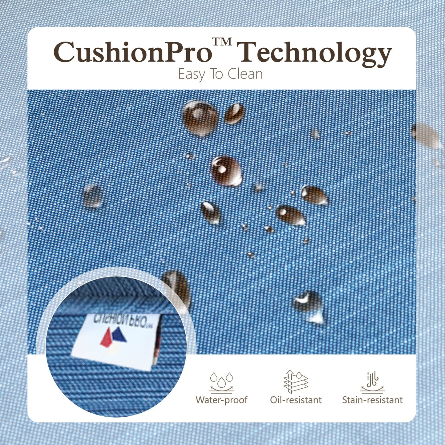 Sophia & William Outdoor Patio Wicker Swivel Chairs Set of 2 with 5.5" Thick Cushions, Navy Blue