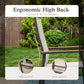Sophia & William Patio Outdoor Dining Chairs Lightweight Aluminum Stackable Chairs Set of 4 - Beige
