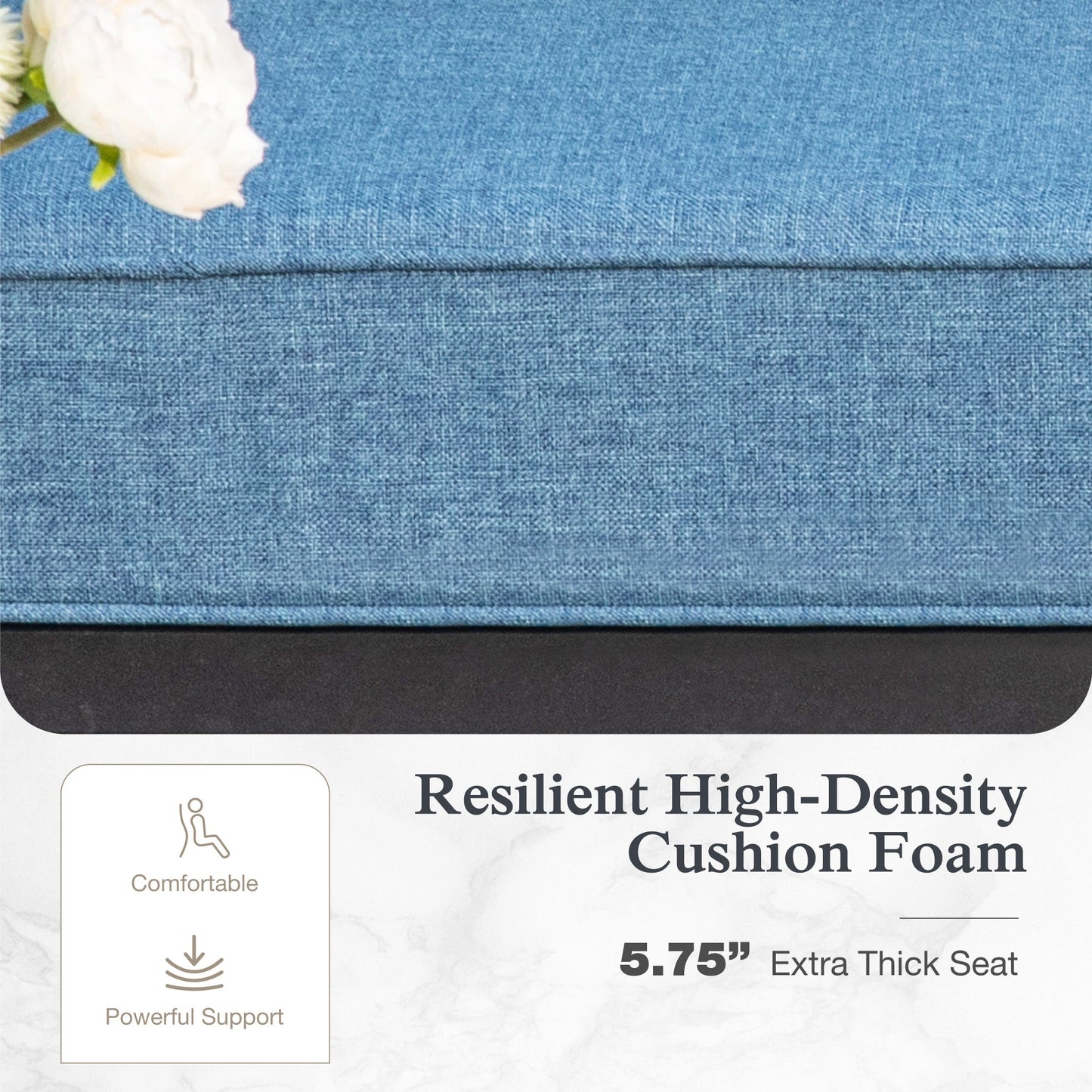 Sophia & William 5 Seat Patio Conversation Set,Outdoor Furniture Set with Rocking Chairs, Navy Blue