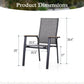 Sophia & William Patio Outdoor Dining Chairs Lightweight Aluminum Stackable Chairs Set of 4 - Gray