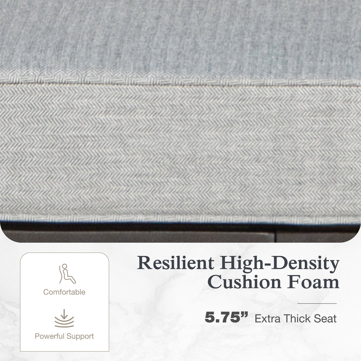 Sophia & William 5 Seat Patio Conversation Set,Outdoor Furniture Set with Rocking Chairs, Gray