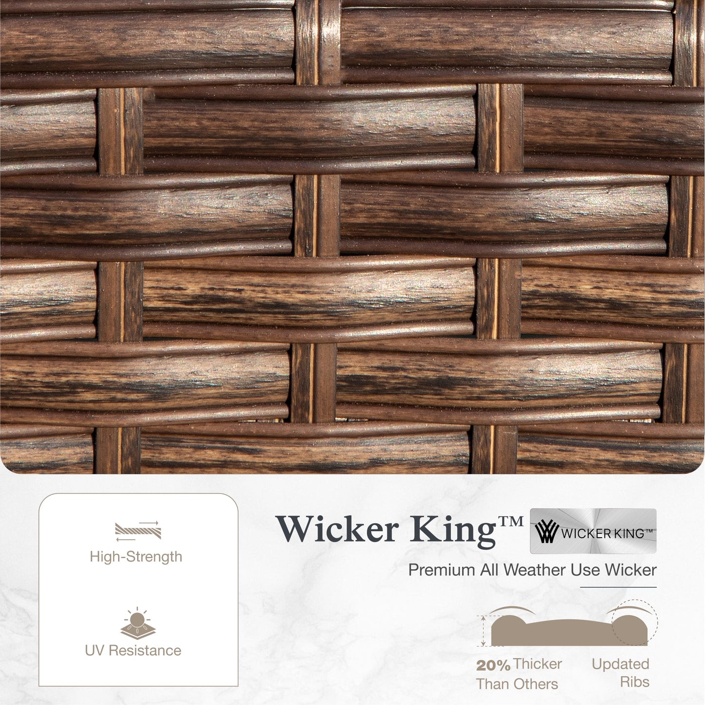 Sophia & William 7 Seat Patio Conversation Set,Outdoor Furniture Set with Rocking Chairs & Loveseat, Pacific Blue