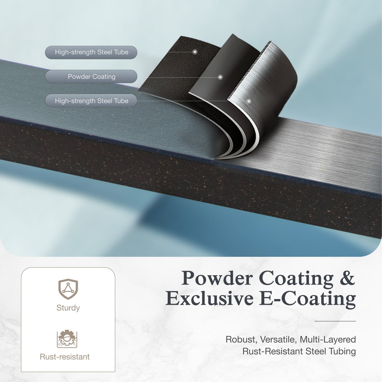 Sophia & William 5 Seat Patio Conversation Set,Outdoor Furniture Set with Rocking Chairs, Blue