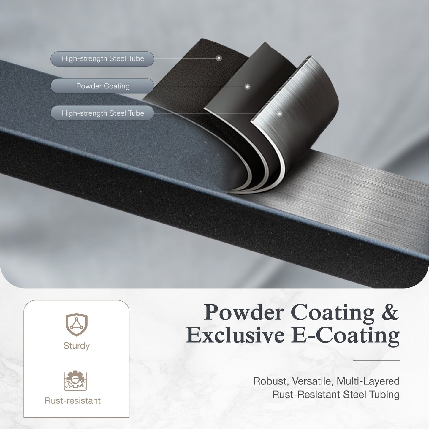 Sophia & William 4 Seat Patio Conversation Set,Outdoor Furniture Set with Rocking Chairs & Loveseat, Light Gray