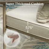 Sophia & William 5-Seat Patio Outdoor Furniture Set Windsor Wood-like Sofa & Chairs Conversation Set