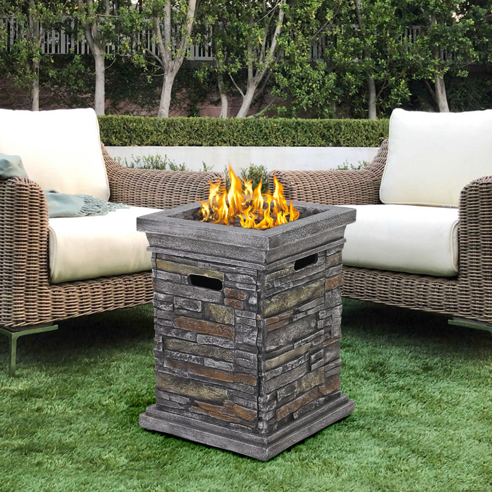 Sophia & William 18" Cuboid Patio Gas Fire Pit CSA Certificated 40000 BTU