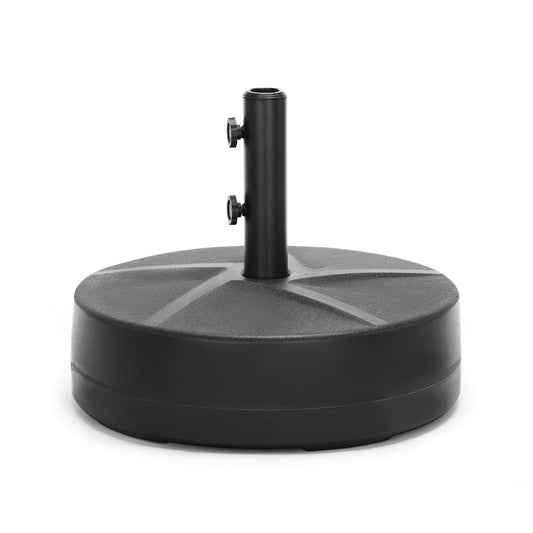 Alpha Joy 19.69'' Patio Fillable Round Umbrella Base Stand Holder Fit Pole 1.5''/1.9'' Weighted