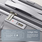Alpha Joy Hard-shell ABS+PC Rolling Luggage 20" Carry-on Luggage with USB Port, Silver