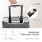 Alpha Joy Hard-shell ABS+PC Rolling Luggage 20" Carry-on Luggage with USB Port, Silver