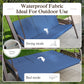3-Seat Outdoor Converting Canopy Swing Glider Patio Hammock with Side Table - Beige