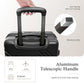 Alpha Joy Hard-shell ABS+PC Rolling Luggage 20" Carry-on Luggage with USB Port, Black