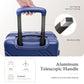 Alpha Joy Hard-shell ABS+PC Rolling Luggage 20" Carry-on Luggage with USB Port, Navy