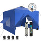 Alpha Joy 10'x 10' Instant Canopy Outdoor Ez Up Outdoor Canopy Shelter Tent with 4 Side Walls, Blue