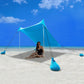 Sophia & William 7.6'x7.2' Sunshade Beach Tent UPF 50+ Sun Shelter Portable Canopy Beach Tent for 3-4 Person, Blue