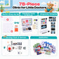 Alpha Joy 78Pcs Dentist Play Set for Kids Doctor Kit Play Set with Water Station, Cup, Checkout System, Surgical Light Pretend Medical Kit for Boys Girls Ages 3-8, White
