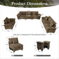 Sophia&William 6-Seat Sectional Sofa Sets, Modern Cloud Couch Deep Seat Modular Sofa with Corduroy Frame & 6 Pillows for Living Room, Apartment, Grayish Brown